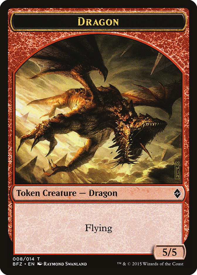 Dragon Token [Battle for Zendikar Tokens] | Golgari Games