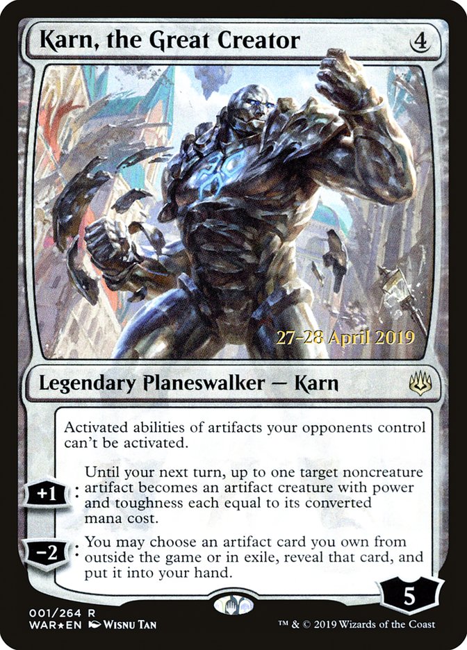 Karn, the Great Creator [War of the Spark Prerelease Promos] | Golgari Games