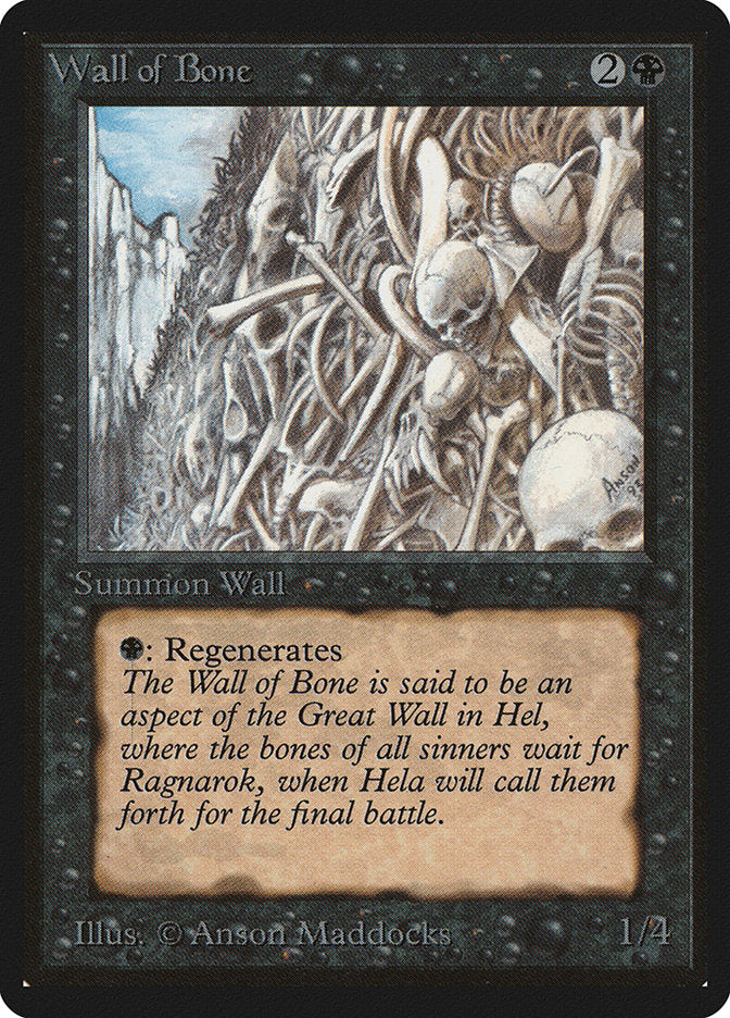 Wall of Bone [Beta Edition] | Golgari Games