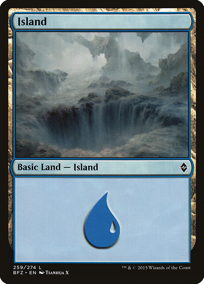 Island (259a) [Battle for Zendikar] | Golgari Games