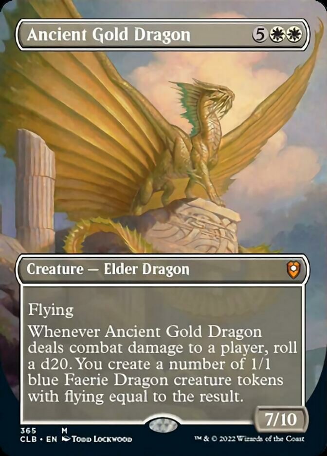 Ancient Gold Dragon (Borderless Alternate Art) [Commander Legends: Battle for Baldur's Gate] | Golgari Games