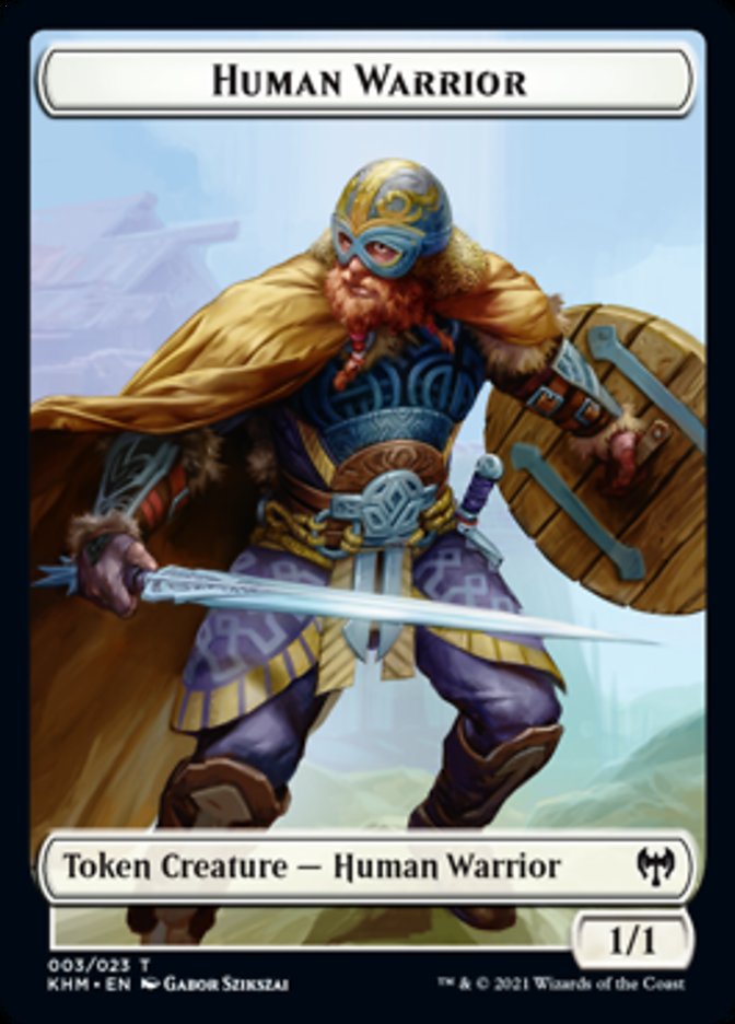 Human Warrior Token [Kaldheim Tokens] | Local Legends
