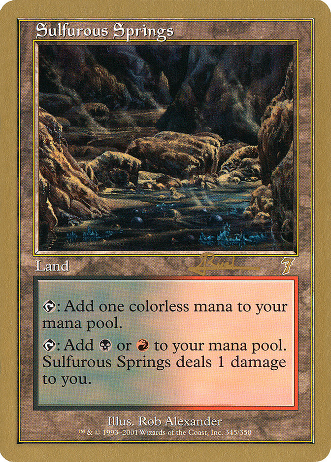 Sulfurous Springs (Antoine Ruel) [World Championship Decks 2001] | Golgari Games