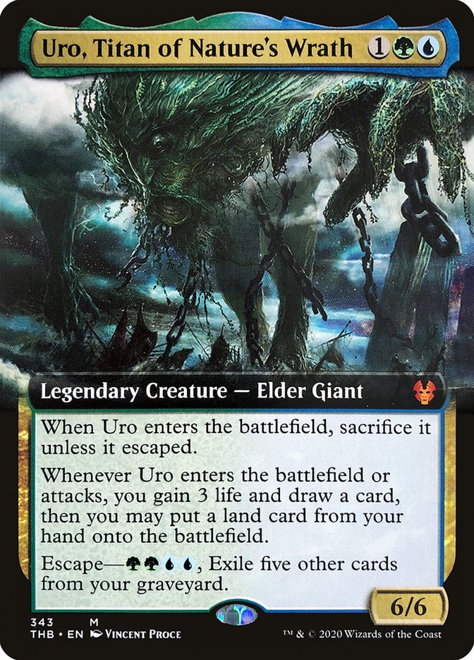 Uro, Titan of Nature's Wrath (Extended Art) [Theros Beyond Death] | Golgari Games