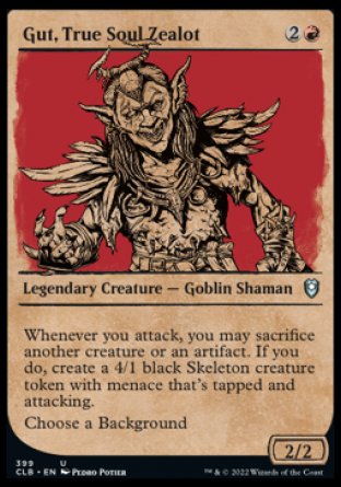 Gut, True Soul Zealot (Showcase) [Commander Legends: Battle for Baldur's Gate] | Golgari Games