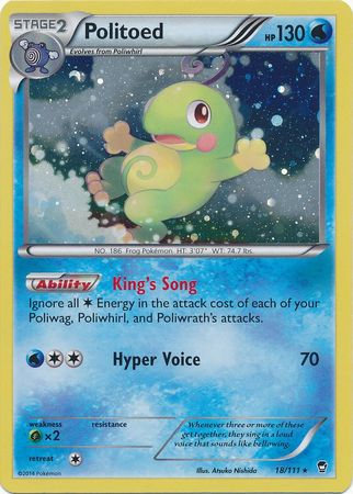 Politoed (18/111) (Cosmos Holo) [XY: Furious Fists] | Golgari Games