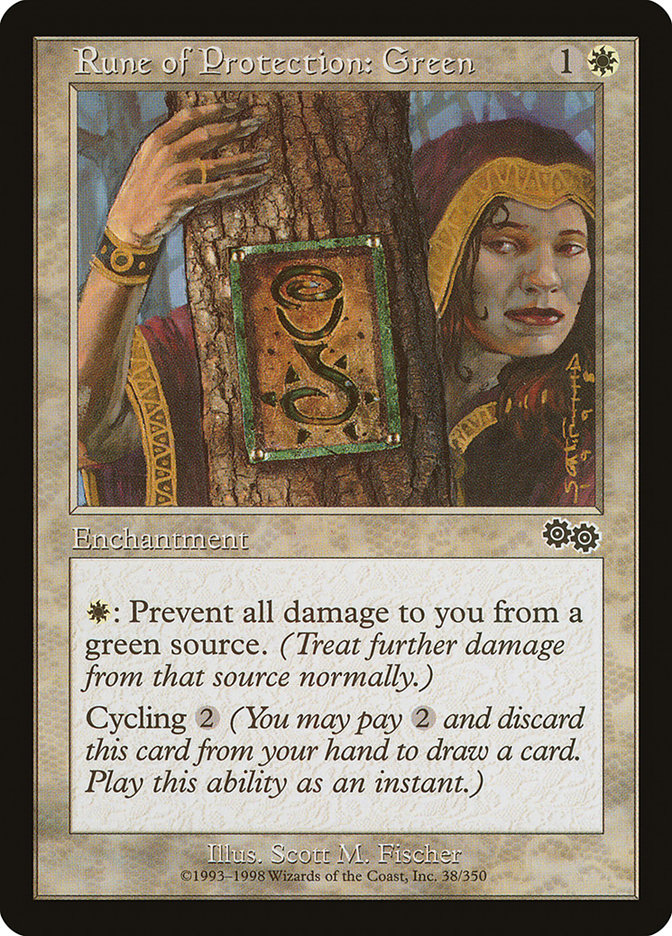 Rune of Protection: Green [Urza's Saga] | Local Legends