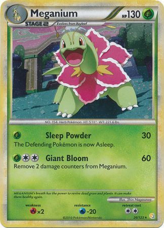 Meganium (26/123) (Cracked Ice Holo) [HeartGold & SoulSilver: Base Set] | Golgari Games