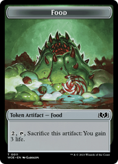 Beast // Food (0011) Double-Sided Token [Wilds of Eldraine Tokens] | Golgari Games