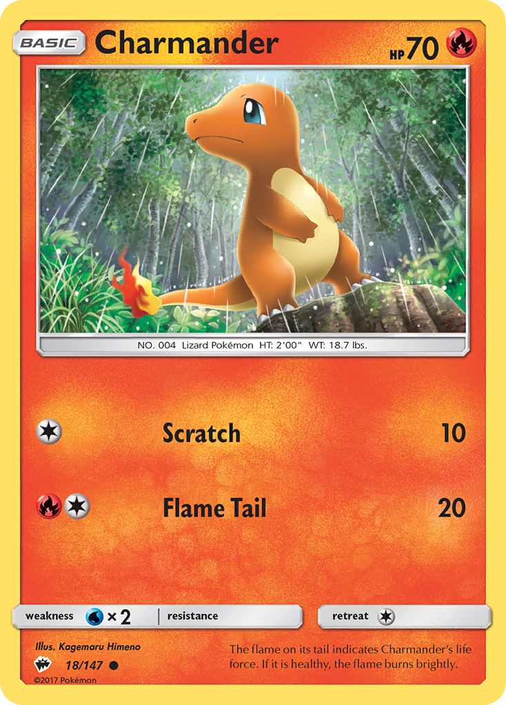 Charmander (18/147) [Sun & Moon: Burning Shadows] | Golgari Games