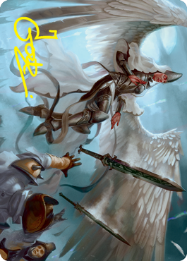 Angelic Quartermaster Art Card (Gold-Stamped Signature) [Innistrad: Crimson Vow Art Series] | Local Legends