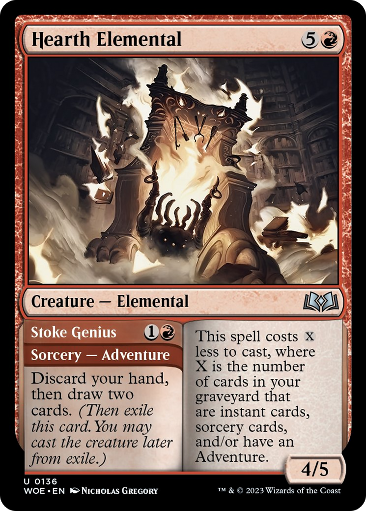 Hearth Elemental // Stoke Genius [Wilds of Eldraine] | Golgari Games