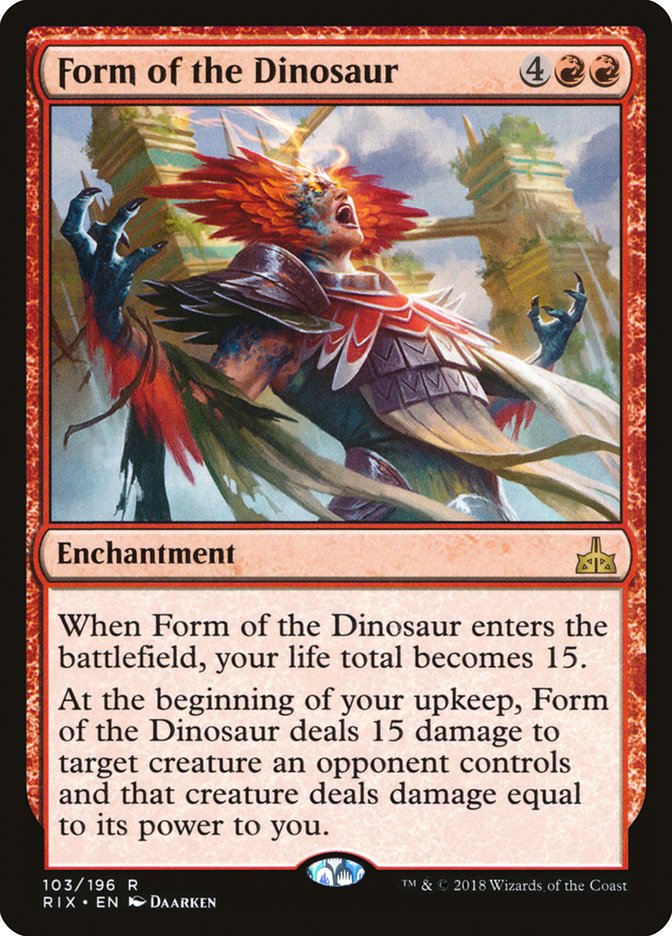 Form of the Dinosaur [Rivals of Ixalan] | Golgari Games