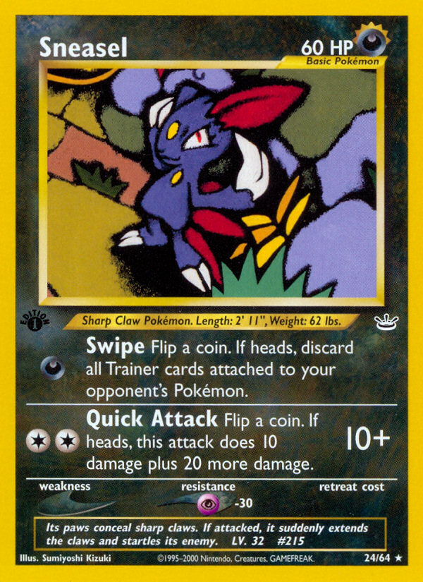 Sneasel (24/64) [Neo Revelation 1st Edition] | Golgari Games