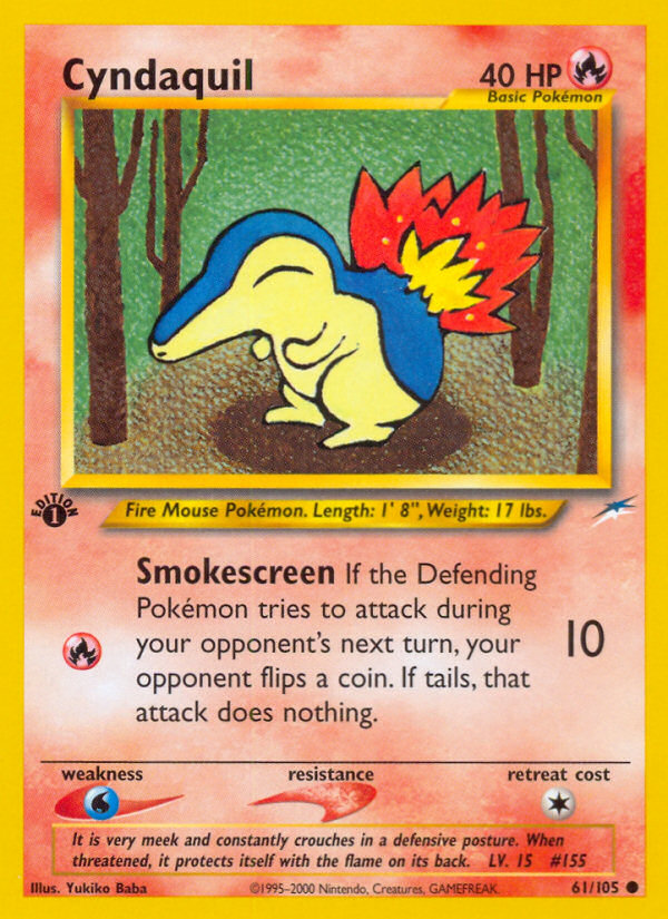 Cyndaquil (61/105) [Neo Destiny 1st Edition] | Golgari Games