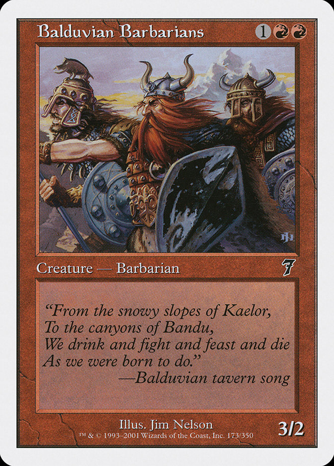 Balduvian Barbarians [Seventh Edition] | Golgari Games