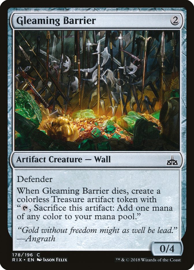 Gleaming Barrier [Rivals of Ixalan] | Golgari Games