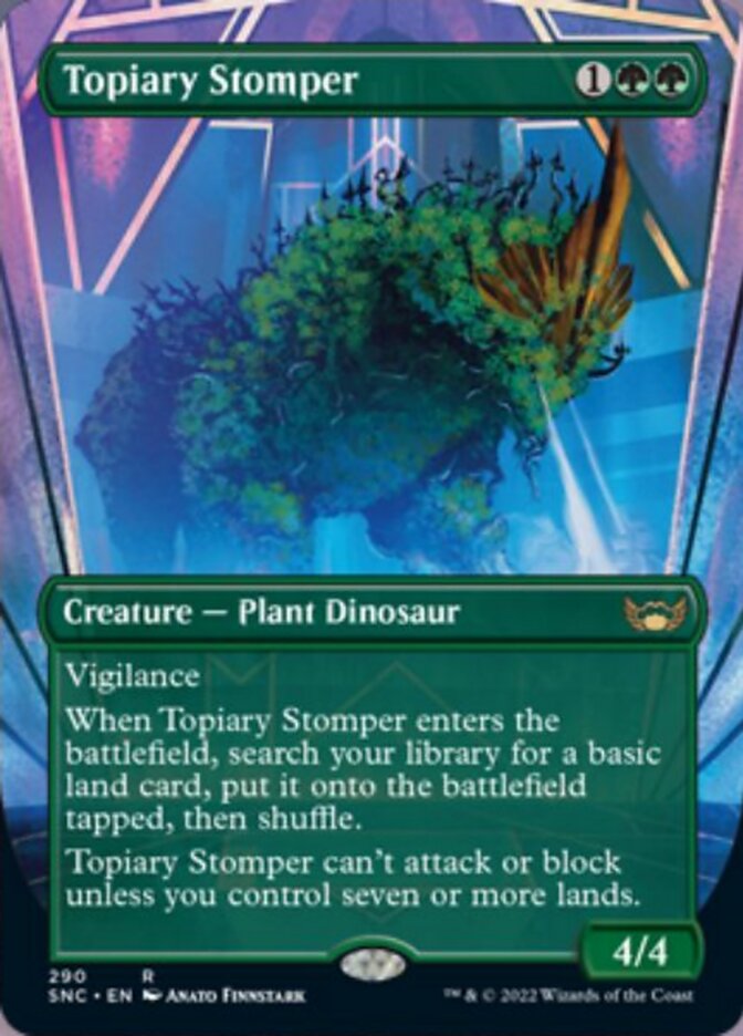 Topiary Stomper (Borderless Alternate Art) [Streets of New Capenna] | Golgari Games