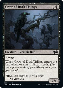 Crow of Dark Tidings [Jumpstart 2022] | Golgari Games