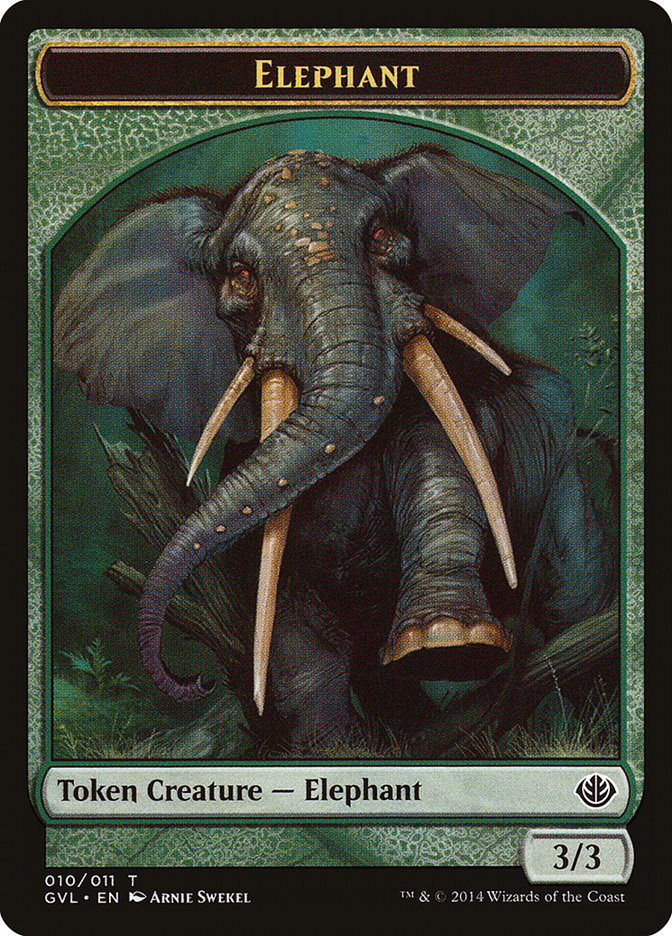 Elephant Token (Garruk vs. Liliana) [Duel Decks Anthology Tokens] | Golgari Games