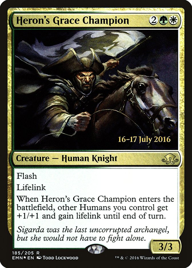 Heron's Grace Champion [Eldritch Moon Prerelease Promos] | Golgari Games