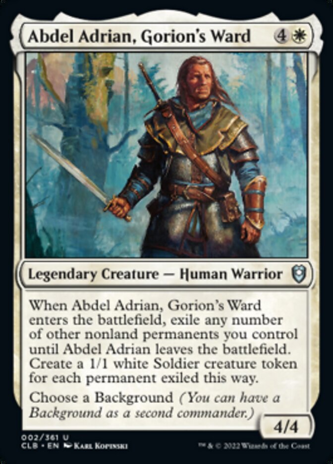 Abdel Adrian, Gorion's Ward [Commander Legends: Battle for Baldur's Gate] | Golgari Games