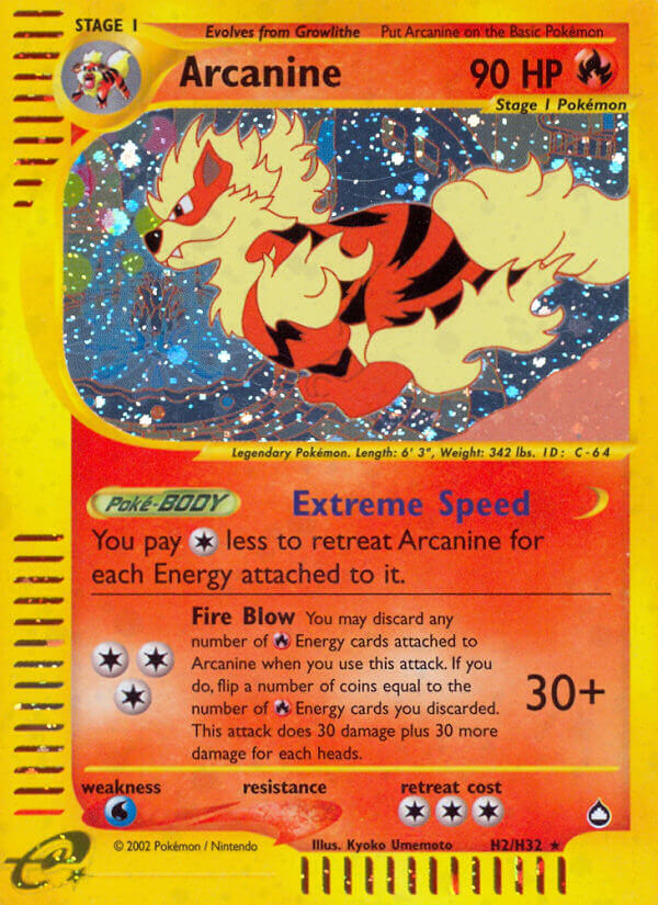 Arcanine (H2/H32) [Aquapolis] | Golgari Games