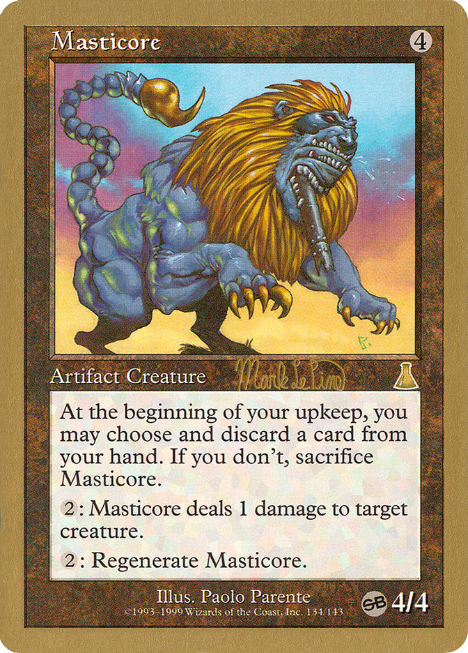 Masticore (Mark Le Pine) (SB) [World Championship Decks 1999] | Golgari Games