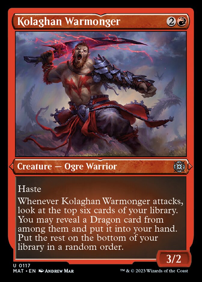 Kolaghan Warmonger (Foil Etched) [March of the Machine: The Aftermath] | Local Legends
