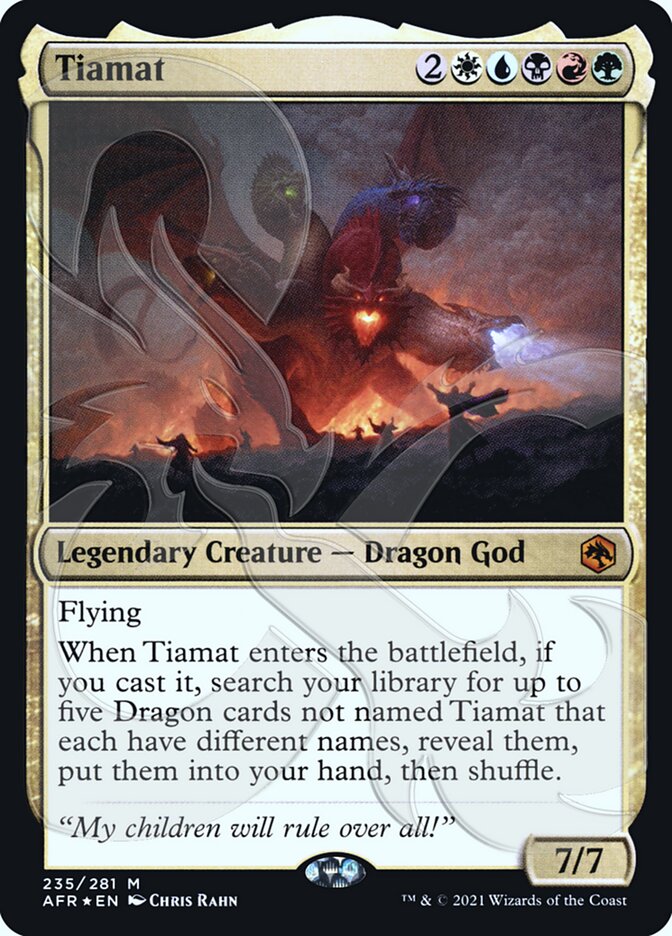 Tiamat (Ampersand Promo) [Dungeons & Dragons: Adventures in the Forgotten Realms Promos] | Golgari Games