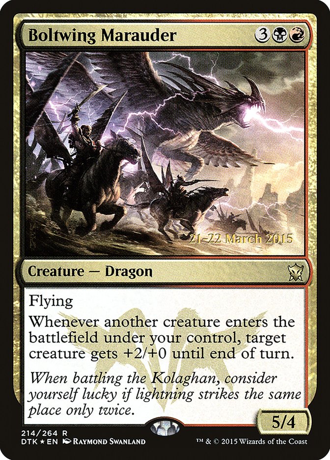 Boltwing Marauder [Dragons of Tarkir Prerelease Promos] | Golgari Games