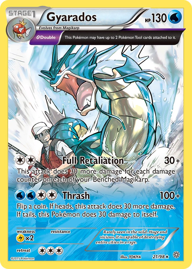 Gyarados (21/98) (Cosmos Holo) (Theme Deck Exclusive) [XY: Ancient Origins] | Golgari Games