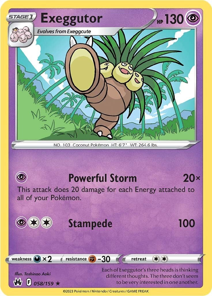 Exeggutor (058/159) [Sword & Shield: Crown Zenith] | Golgari Games