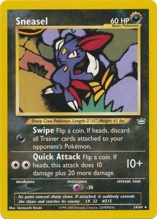 Sneasel (24/64) [Neo Revelation Unlimited] | Golgari Games