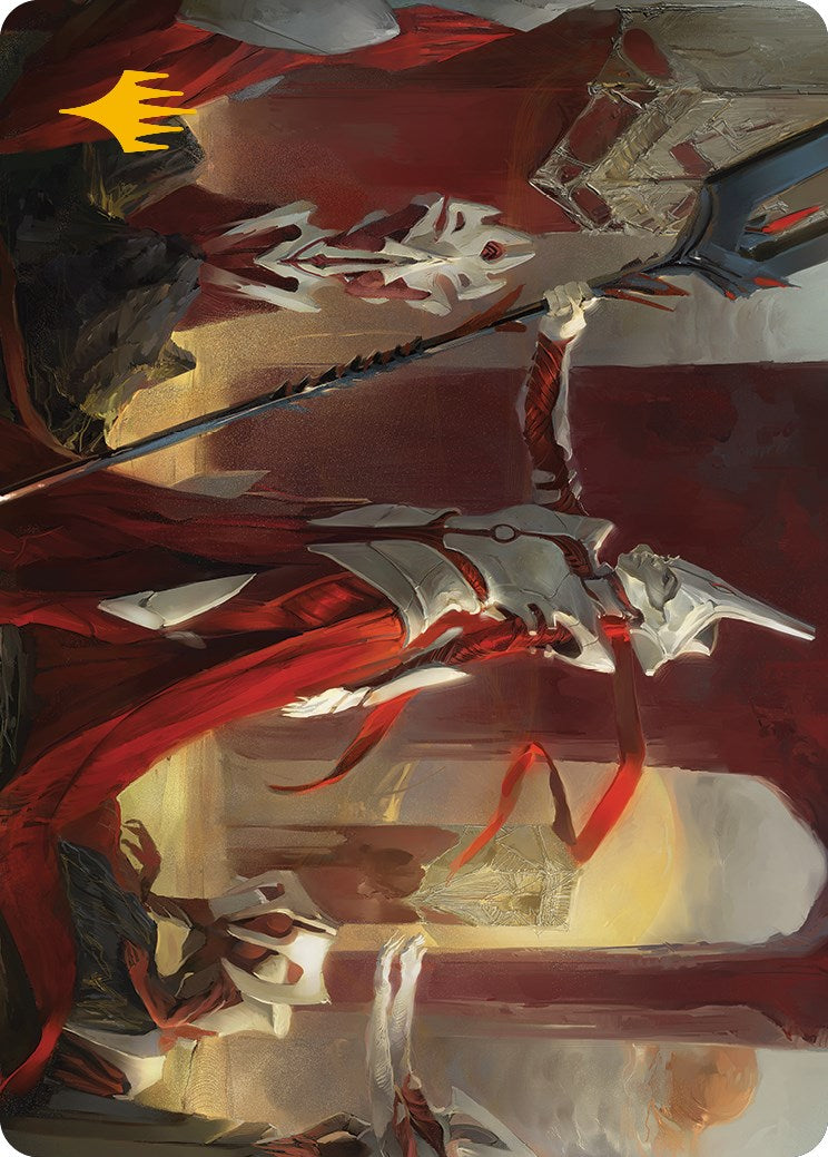 Porcelain Zealot Art Card (Gold-Stamped Signature) [Phyrexia: All Will Be One Art Series] | Local Legends