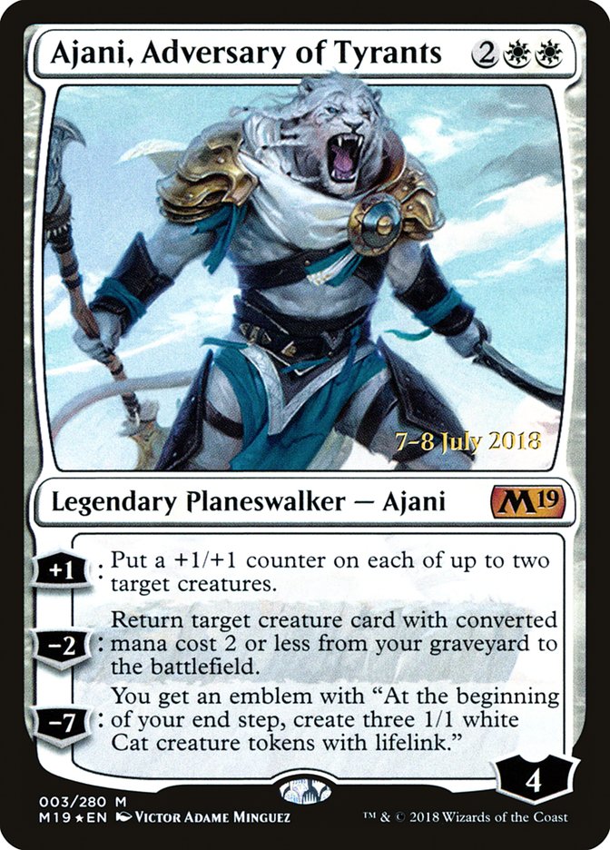 Ajani, Adversary of Tyrants [Core Set 2019 Prerelease Promos] | Golgari Games