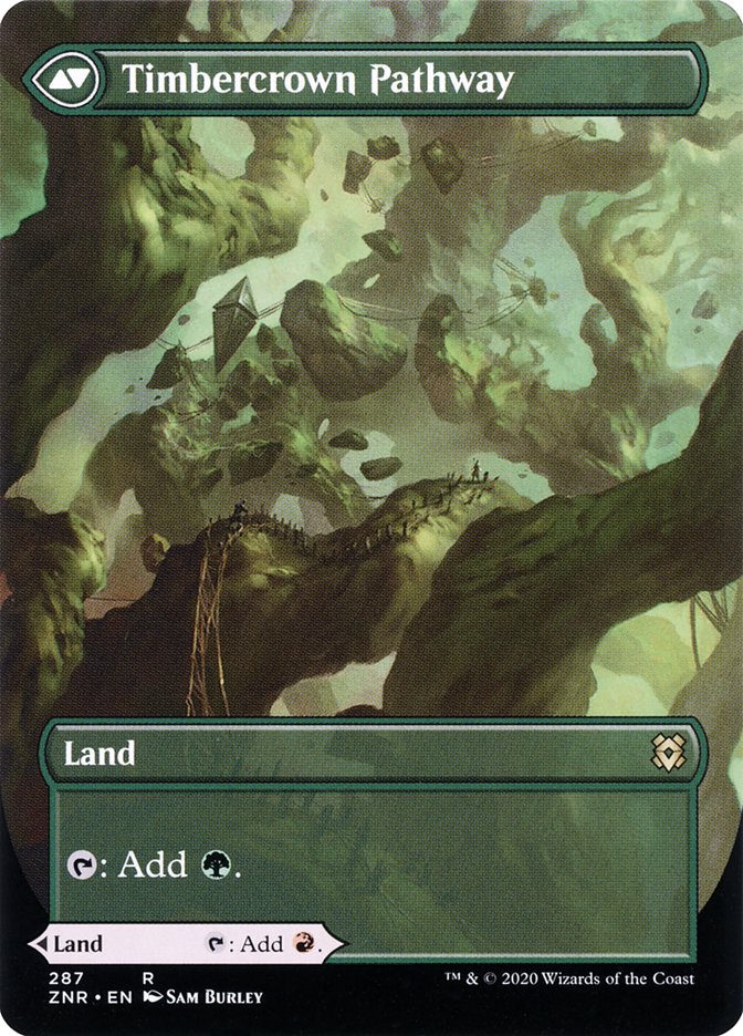 Cragcrown Pathway // Timbercrown Pathway (Borderless Alternate Art) [Zendikar Rising] | Local Legends