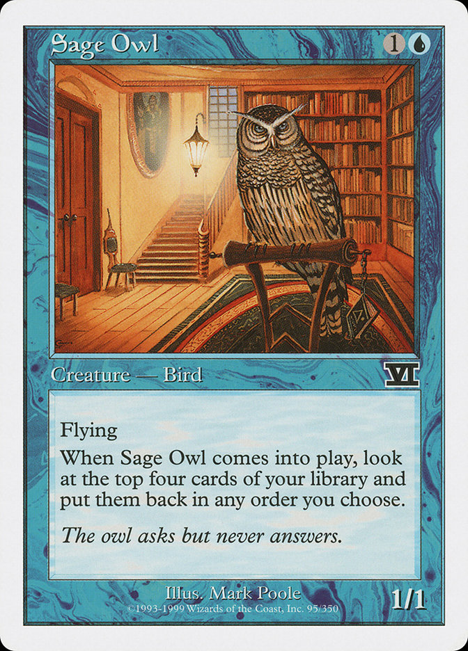 Sage Owl [Classic Sixth Edition] | Golgari Games