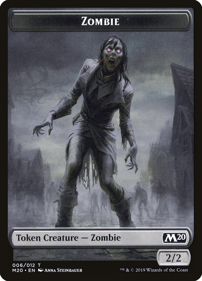 Zombie Token [Core Set 2020 Tokens] | Golgari Games