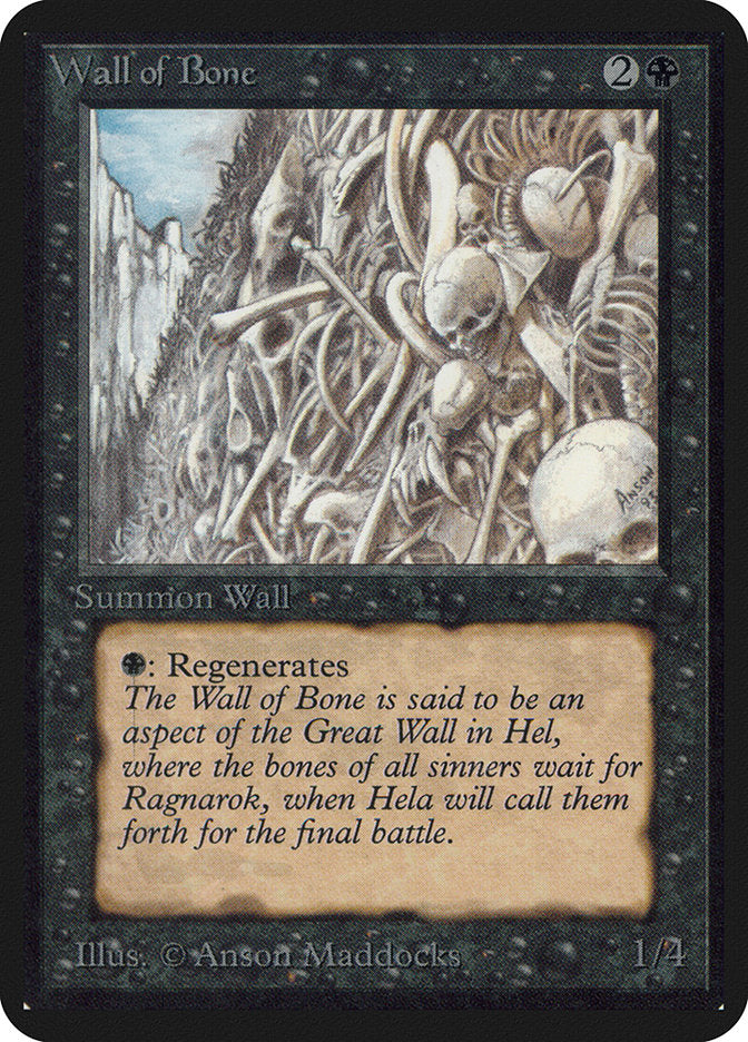 Wall of Bone [Alpha Edition] | Golgari Games