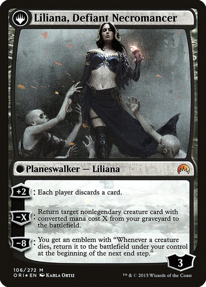 Liliana, Heretical Healer // Liliana, Defiant Necromancer [Magic Origins Prerelease Promos] | Golgari Games