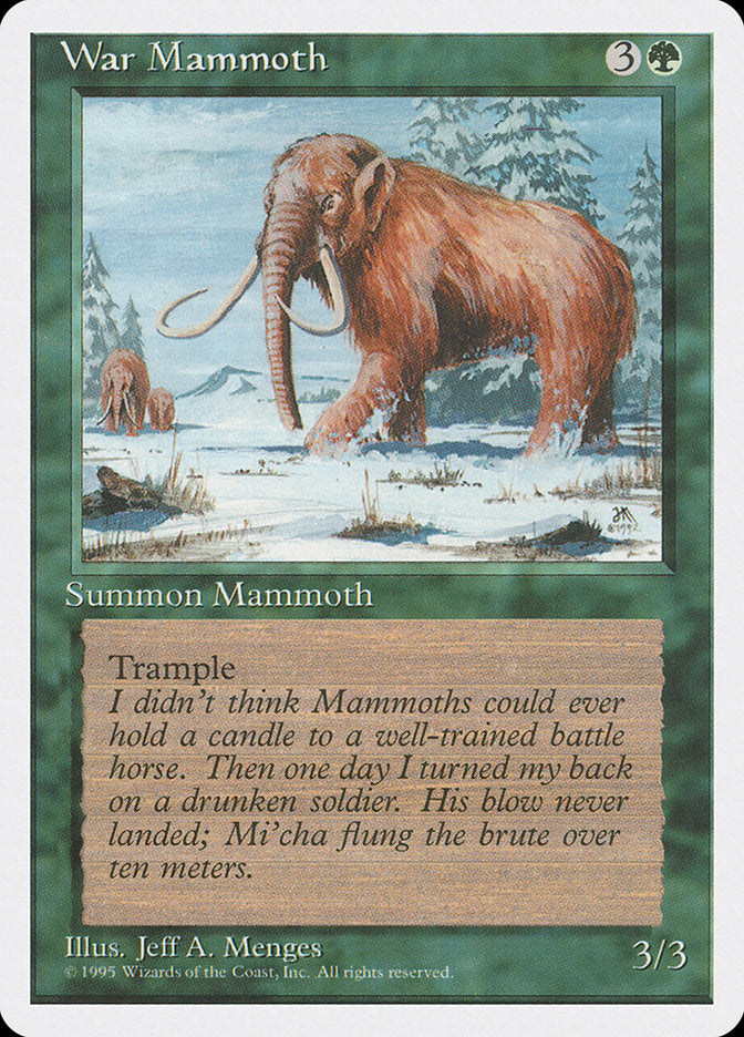 War Mammoth [Fourth Edition] | Golgari Games