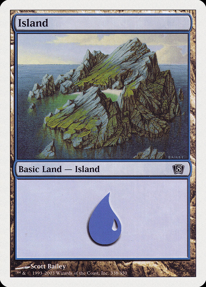 Island (338) [Eighth Edition] | Golgari Games