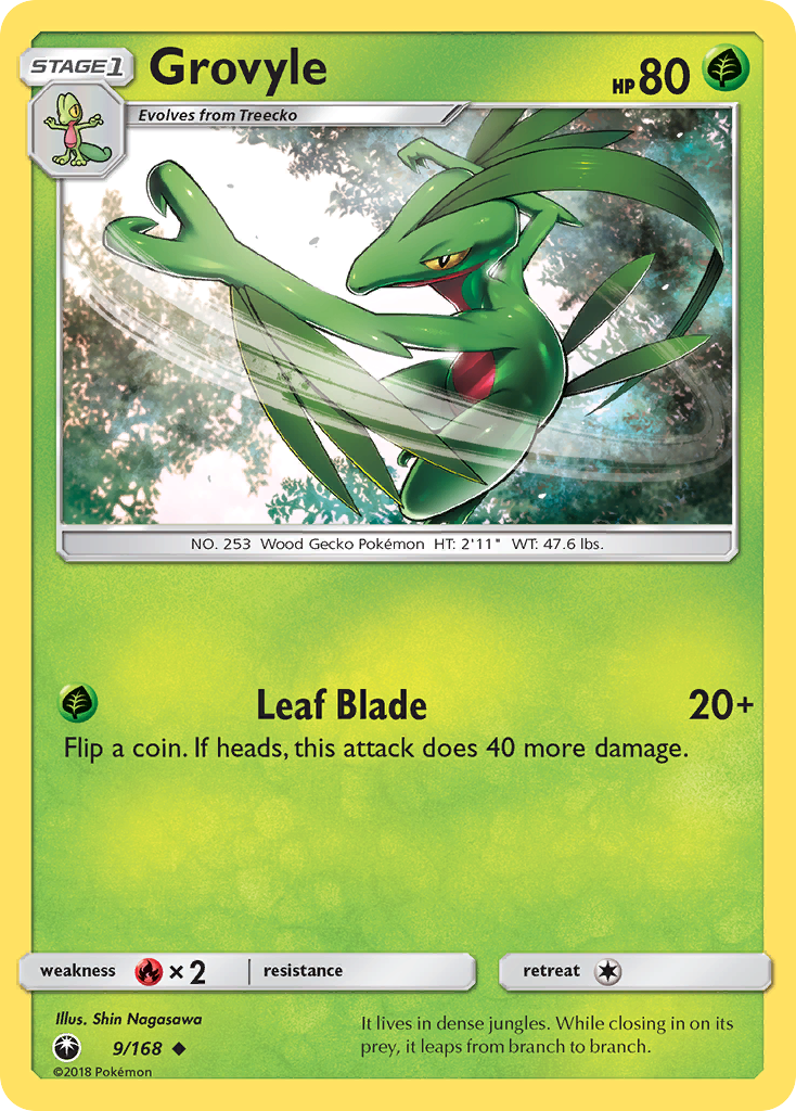 Grovyle (9/168) [Sun & Moon: Celestial Storm] | Golgari Games