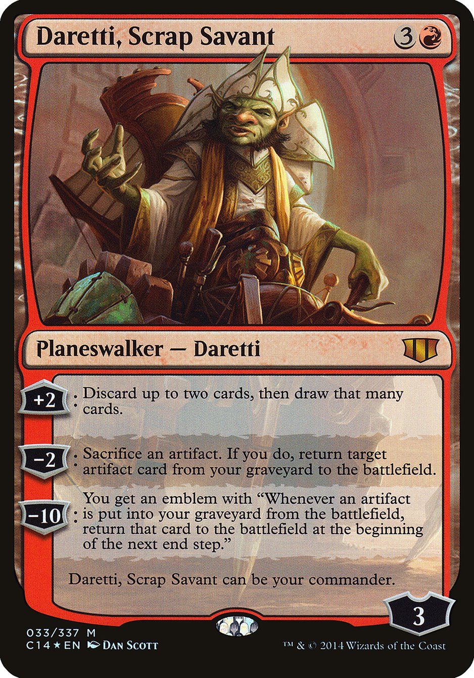 Daretti, Scrap Savant (Oversized) [Commander 2014 Oversized] | Golgari Games