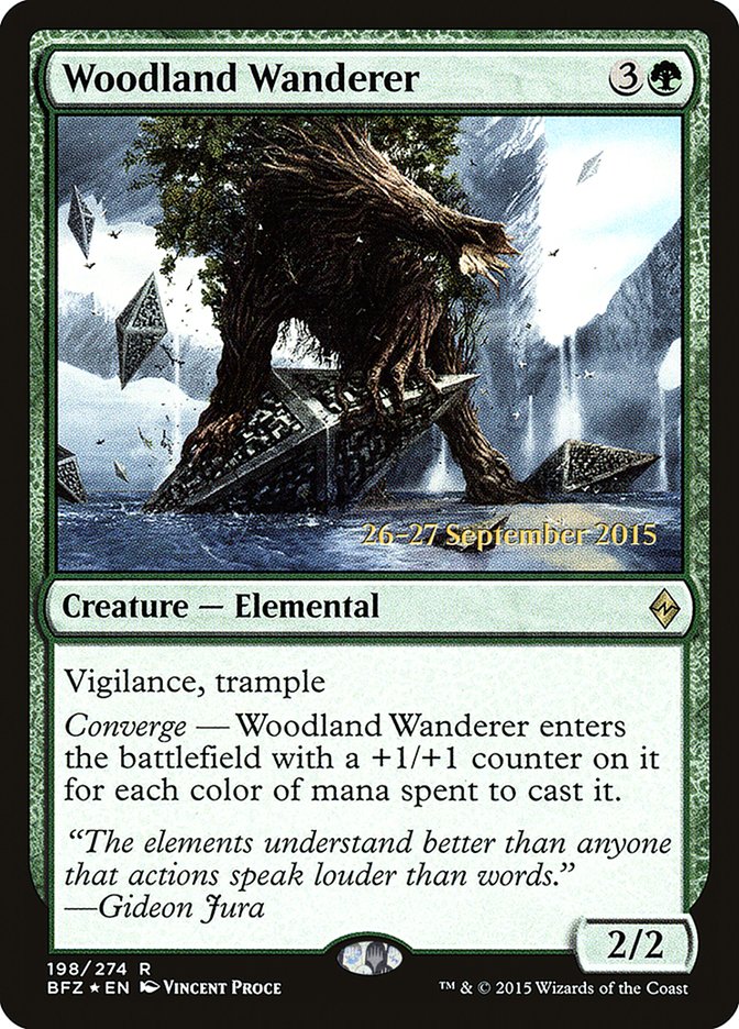 Woodland Wanderer [Battle for Zendikar Prerelease Promos] | Golgari Games