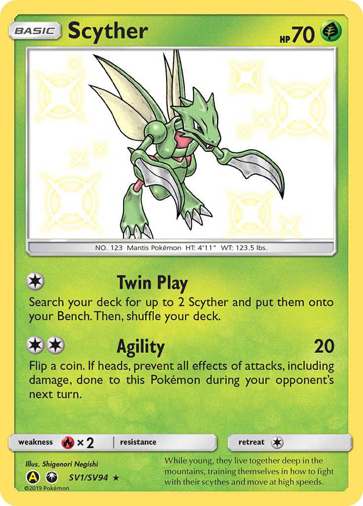 Scyther (SV1/SV94) [Sun & Moon: Hidden Fates - Shiny Vault] | Golgari Games