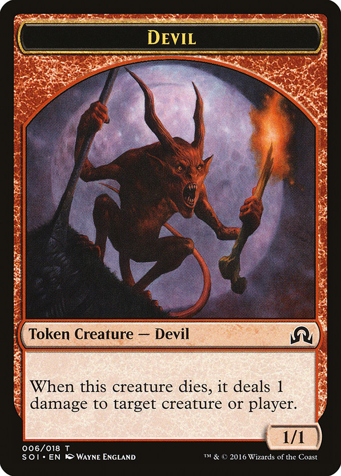 Devil Token [Shadows over Innistrad Tokens] | Golgari Games