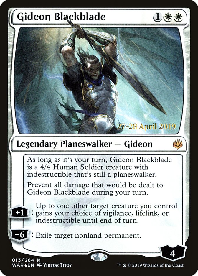 Gideon Blackblade [War of the Spark Prerelease Promos] | Golgari Games