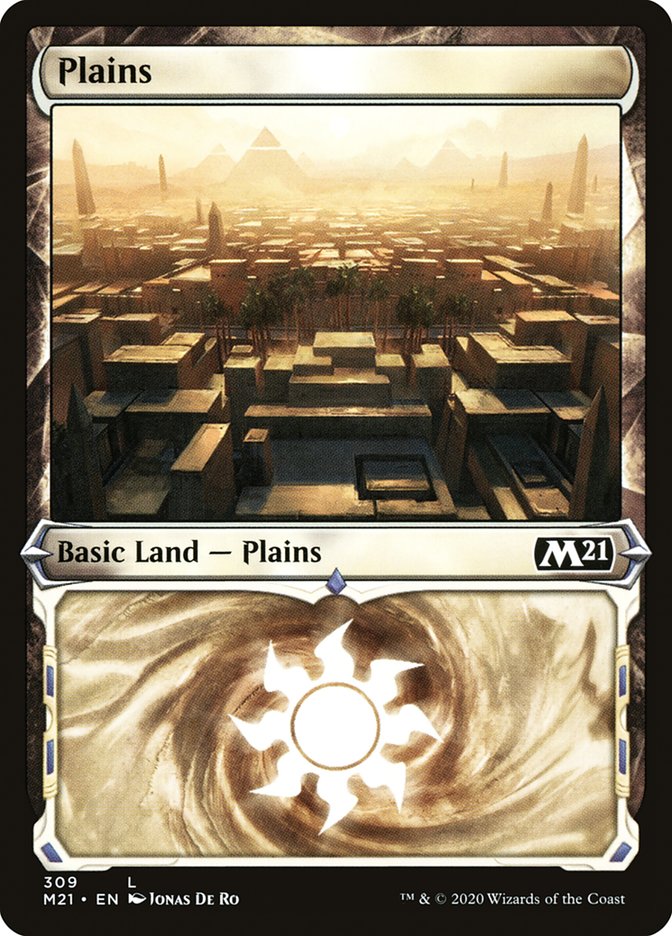Plains (309) (Showcase) [Core Set 2021] | Local Legends